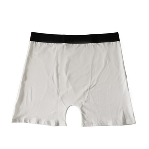 Calzoncillos bóxer de punto para hombre, transpirables, ecológicos, antiestáticos, de secado rápido, de cintura media, con cinturilla negra, de elastano/poliéster. - Product Image 1