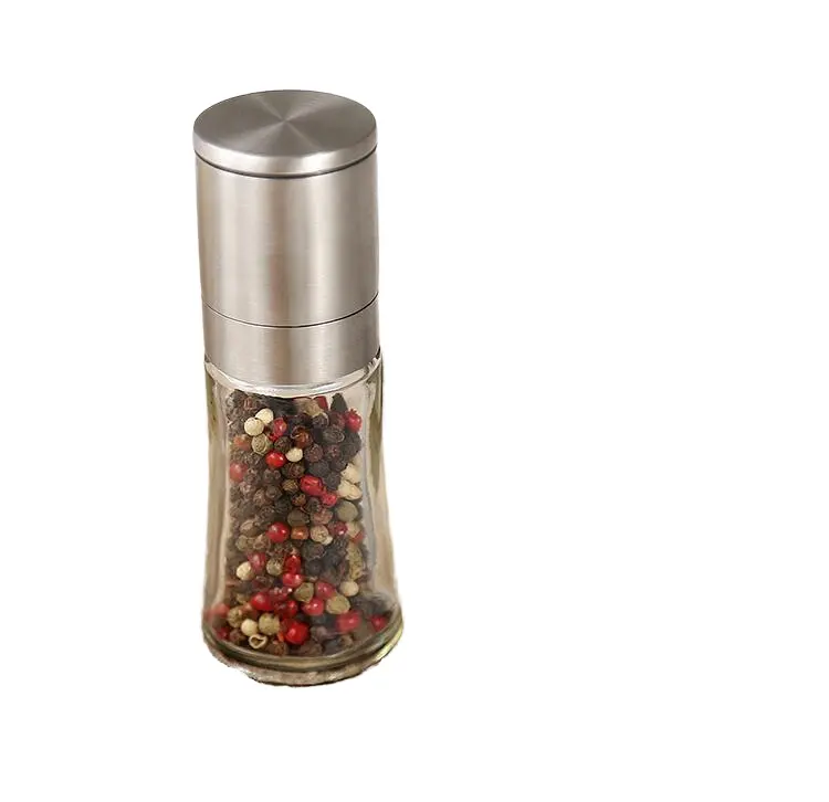 Portable 70ML Galleryware Ocean Reel Red Salt and Pepper Dry Spice Grinder Metal Construction