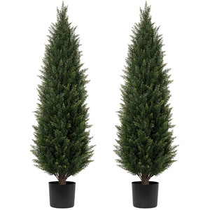 Chất lượng cao nhân tạo cây cảnh giả tuyết tùng cây thông cây giả màu xanh lá cây gỗ Hoàng Dương cây bụi cho trong nhà ngoài trời trang trí nội thất - Product Image 1