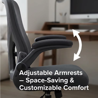 Chaise de bureau ergonomique pivotante en tissu maillé moderne avec appui-tête réglable, support dorsal respirant et accoudoirs pour le travail informatique et de bureau