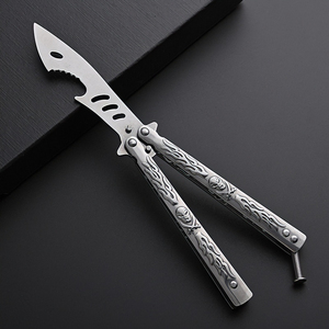 Cuchillo Plegable de Práctica Estilo Mariposa, Sin Filo, Portátil, Tipo Bolígrafo, Seguro y Duradero, Juguete para Entrenamiento - Product Image 3