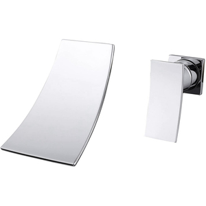 Aqua Gallery Thiết Kế Độc Đáo Treo Tường Nóng Lạnh Lưu Vực Nước Mixer In-Wall Giấu Chrome Brass Lưu Vực Vòi Nước Thác Vòi - Product Image 2