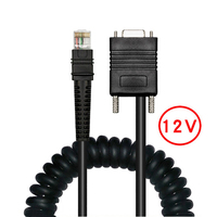 Cable Espiral para Escáner de Código de Barras RS232 RJ45 de 2M 5M 12V para Escáneres de Código de Barras Zebra DS3608/DS3678/LI3608/LI3678
