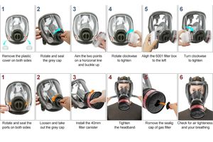 उच्च गुणवत्ता वाली सिलिकॉन रासायनिक श्वसन थोक गर्म बिक्री दोहरी उपयोग टैंक एकल या डबल फिल्टर विकल्प - Product Image 6