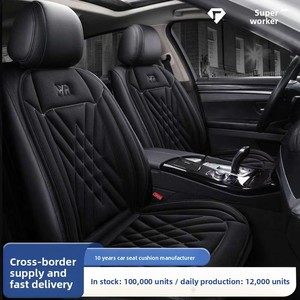 Nouveau coussin de siège de <span class=keywords><strong>voiture</strong></span> <span class=keywords><strong>en</strong></span> lin respirant toutes saisons, ensemble complet 5 places, ajustement universel pour sièges avant et arrière - Product Image 2