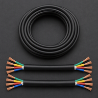 Câble flexible multiconducteur à conducteurs en cuivre toronnés, âmes codées par couleur, gaine noire, pour câblage de tableau de commande