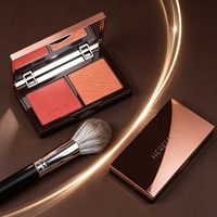 Palette de fard à joues et de contour professionnel IMAGIC en gros, poudre fine, couleur naturelle douce, modulable, avec miroir compact pour le maquillage du visage