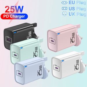 Colorful 25W PD+PPS Fast Charging Head US/EU/<b>UK</b> Travel <b>Plug</b> for Super Fast Charging - Product Image 1