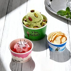 Vaso de Helado Desechable Personalizado de 5oz 8oz, Envase para Helado, Gelato, Yogurt Congelado, Postre, Paquete de Helado - Product Image 4