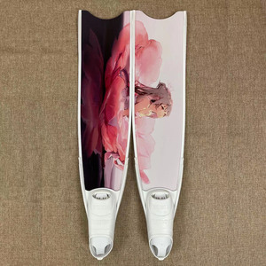 Pinne da Immersione Personalizzate con Motivo su Misura in Fibra di Vetro Trasparente per Snorkeling Subacqueo, Apnea e Pesca Subacquea - Product Image 4