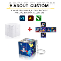 Cadeau idéal, logo personnalisé, impression UV, mini cube magique 3x3, jouet anti-stress, promotion, jouets éducatifs, cube de puzzle pour enfants