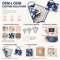Sacs cadeaux isothermes auto-adhésifs avec doublure en feuille d'aluminium 40x40cm pour bento, vente en gros, logo personnalisé, doubles poignées