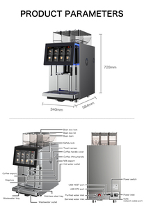 Professional Commercial Color Touch Screen French Cappuccino <b>Coffee</b> Maker <b>Fully</b> <b>Automatic</b> Espresso <b>Machine</b> - Product Image 4