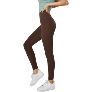 Leggings personnalisés taille haute écologiques et recyclables pour femmes – Yoga, gym, entraînement, fitness, compression, vêtements de sport – Vente en gros, marque privée - Product Image 3