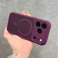 Étui de téléphone magnétique de luxe translucide effet peau mate pour iPhone 18 Pro Max 17 16 Pro Max, coque antichoc en TPU et PC