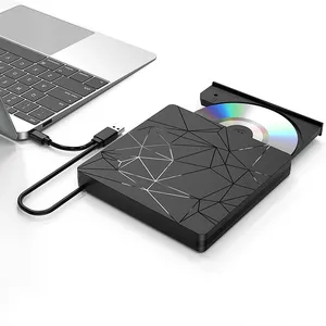 笔记本电脑的外部CD/DVD驱动器，与Mac MacBook Pro/Air iMac台式机Windows 10/11/Vista optical dvd驱动器兼容的写入器