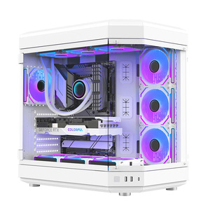 Boîtier PC ATX panoramique <span class=keywords><strong>en</strong></span> verre transparent Cross Border PRO, dessus transparent, refroidissement par eau, cloisonnement à 360 degrés, multi-disques durs, ATX <span class=keywords><strong>en</strong></span> <span class=keywords><strong>stock</strong></span> - Product Image 6