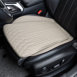 Coussin de siège de voiture en cuir matelassé respirant et rafraîchissant pour toutes les saisons, amovible, lavable, design compact pour la taille, usage général arrière - Product Image 2