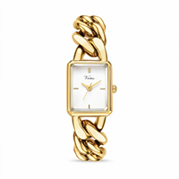 Montre élégante pour femme 2026 Virtue Quartz avec aiguilles en verre blanc, résistante à l'eau, fabrication en gros sur mesure