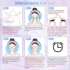 Masseur oculaire sans fil de qualité supérieure pour la relaxation et la réduction de la fatigue, appareil de beauté à micro-courant pour minimiser les cernes et les poches sous les yeux - Product Image 4