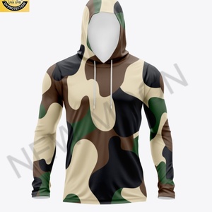 เสื้อฮู้ดแขนยาวผู้ชายแบบกำหนดเอง น้ำหนักเบา ระบายอากาศได้ดี UPF 50+ สำหรับตกปลา วิ่ง ป้องกันแสงแดด พร้อมหน้ากาก - Product Image 4