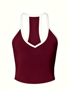 Sweet Babe - Camisetas sin mangas para mujer, color liso, con cuello en V, transpirables, longitud regular, 4 piezas - Product Image 4