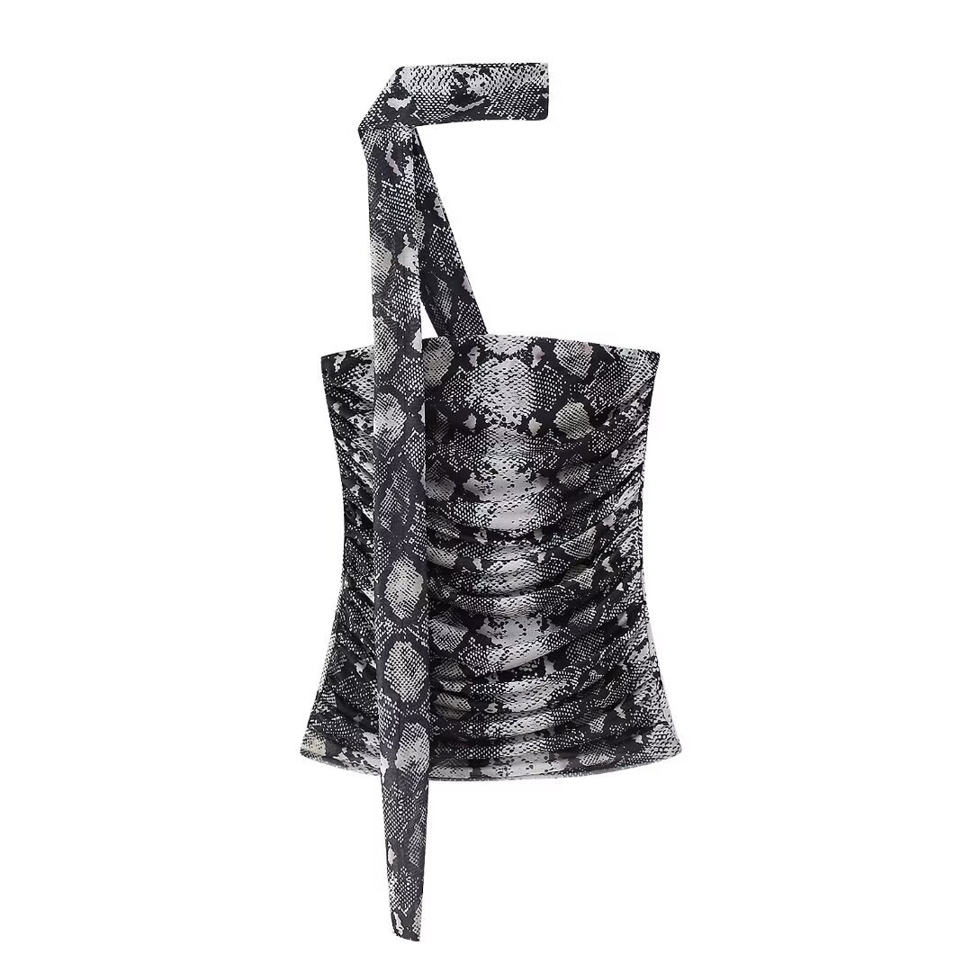 Top in pitone nero