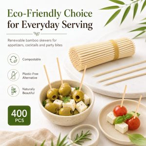 <b>Disposable</b> Degradable Natural Bamboo Skewers - High-Quality Bamboo Skewers for Barbecue Barbecue Tool Bamboo Handles - Product Image 3