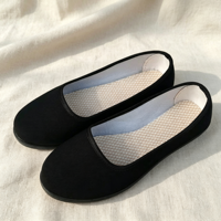 Chaussures de marche plates unisexes légères à enfiler, bout rond, couleur unie, respirantes, pour la marche décontractée et les courts séjours en plein air