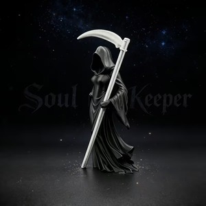 Statua della Morte in Versione Femminile Stampata in 3D, Stile Gotico Retrò, Morte in Plastica in Stile Fantasy Oscuro con Falce - Product Image 3
