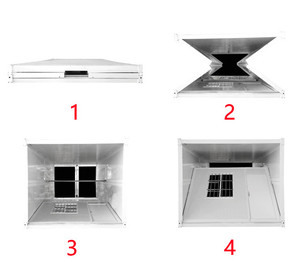 Maisons conteneurs, <span class=keywords><strong>garage</strong></span> pliable, abri <span class=keywords><strong>de</strong></span> voiture, remise <span class=keywords><strong>de</strong></span> stockage, installation rapide, <span class=keywords><strong>panneau</strong></span> sandwich en acier portable, design moderne - Product Image 3