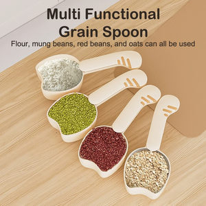 Rice Measuring Scoop Multifunctional Cat Dog Pet Food Feeding Spoon With Sealing Clip Household <b>Plastic</b> <b>Kitchen</b> Measuring Spoon - Product Image 4