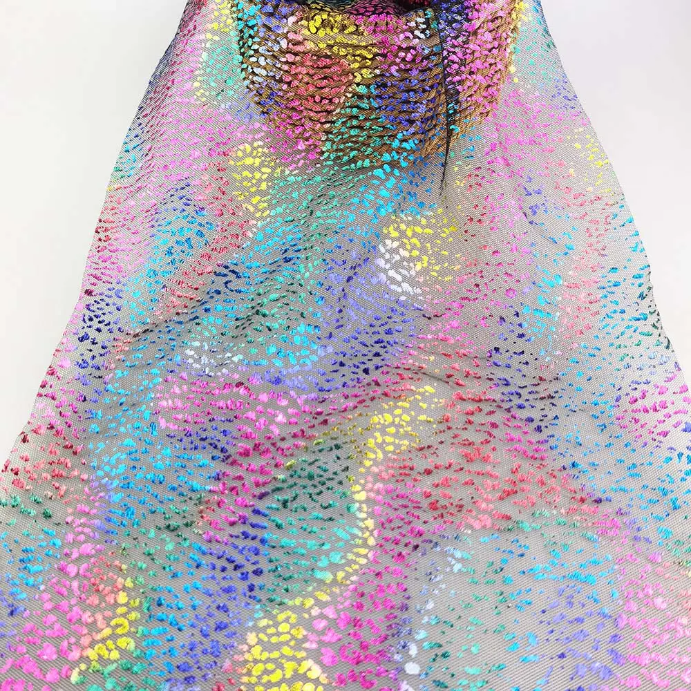 Jupe de couleur arc-en-ciel pour enfants, nouveau, tissu imprimé léopard, Design en aluminium ombré, nouvelle collection, collection