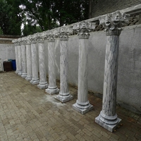 Colonne en pierre naturelle beige, style romain moderne, solide, pour décoration de villa, maison, extérieur et intérieur, haut de gamme, sur mesure, pour usage hôtelier