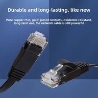 Kabel Patch Cord LAN Cat6a 26awg Kecepatan Tinggi dengan 100% Tembaga Murni, Kabel Jaringan Ethernet UTP RJ45 untuk Router dan Pusat Data