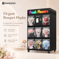 BANDENG 6510XH 10T Vitrina Comercial para Venta de Flores Automatizada con Capacidad para 8 Artículos de Flores Frescas