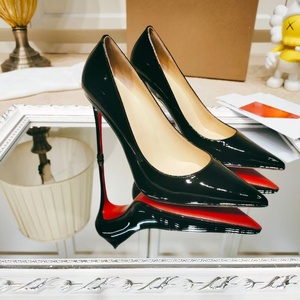 French-style custom nude pointed-toe red-soled high heels - versatile for daily wear, elegant and low-heeled single shoes - Product Image 6
