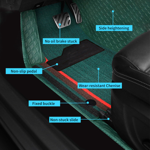 Tappetini Auto di Lusso 5D 3D Impermeabili Accessori Interni <span class=keywords><strong>4</strong></span> Pezzi Doppio Strato in Ecopelle PU Tappeti Pavimento con LOGO - Product Image 3
