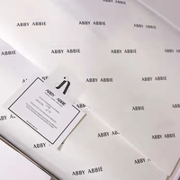 Papier d'emballage pour vêtements avec logo imprimé personnalisé, 17 g, revêtement en résine double face pour emballage cadeau et autocollants