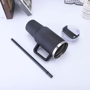 DD1497 Reusable 40oz Stainless Steel Vacuum <b>Insulated</b> <b>Mug</b> with Handle Lid Straw 6-12hr Thermal Office & Car Travel Tumbler - Product Image 2