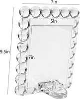 Cadre photo en cristal personnalisé, cadre de mariage pour table, affichage de photos 5''x 7'', livré avec boîte cadeau