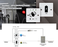 Alimentation de contrôle d'accès MiTEC MPE-86 12V 2.5A avec dégagement de porte infrarouge sans contact