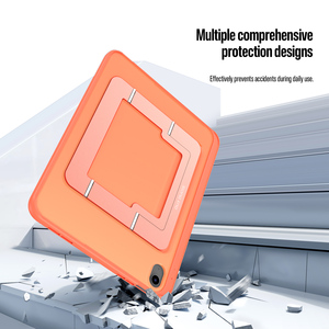 Étui de protection intégral pour tablette iPad 10 (2022)/11 (2025), étui transparent givré avec support réglable en alliage d'aluminium - Product Image 4