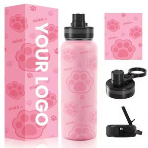 Custom Logo <b>Large</b> Capacity Gym Double Wall 304 Stainless Steel Travel Vacuum Sports Drinking Bottle Water Bottle for Office - Product Image 3