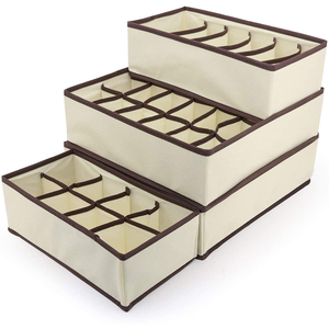 Large Capacity Combination Bins Foldable Storage Boxes 4 Pieces <strong>Drawer</strong> Organizer Closet Dresser Underbed <strong>Dividers</strong> <strong>for</strong> Clothing - Product Image 1