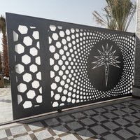 Portes modernes en acier inoxydable Design Laser Cut Art Villa Boundary Wall Gate