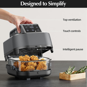 Friggitrice ad aria multifunzione elettrica da 4 litri con controllo digitale per la protezione contro il surriscaldamento dell'apparecchio da cucina - Product Image 5
