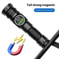 Lampe latérale LED COB étanche IP65 à aimant puissant, laser blanc, double interrupteur, rechargeable par USB