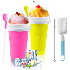 Vaso para Hacer Granizados DIY, Vaso Mágico para Granizados Congelados, Vaso de Silicona de Doble Capa para Smoothies, Vaso de Enfriamiento Rápido, Máquina para Hacer Helados Caseros - Product Image 2