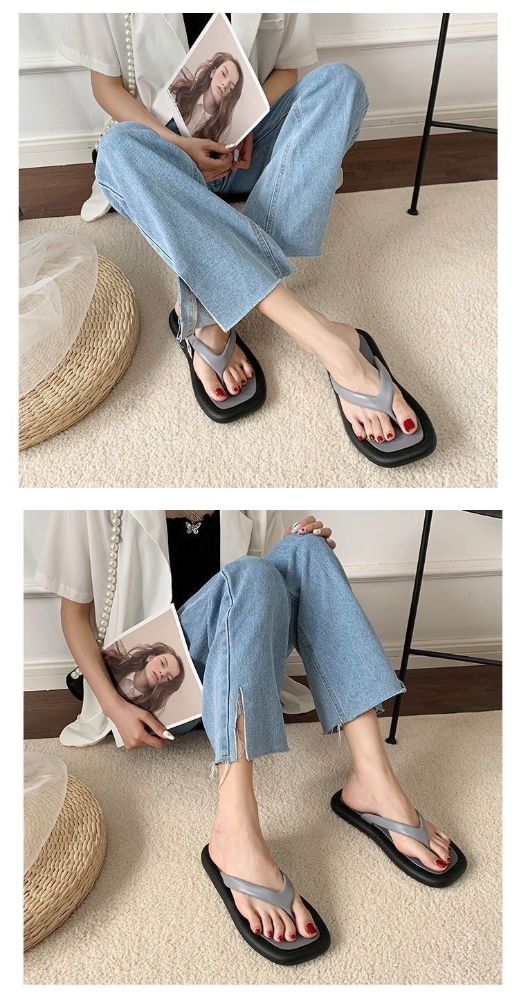 Girls Flat Flip-flops Women Fashion Soft Sole Clip-on Beach Flipflops Non-slip Slippers